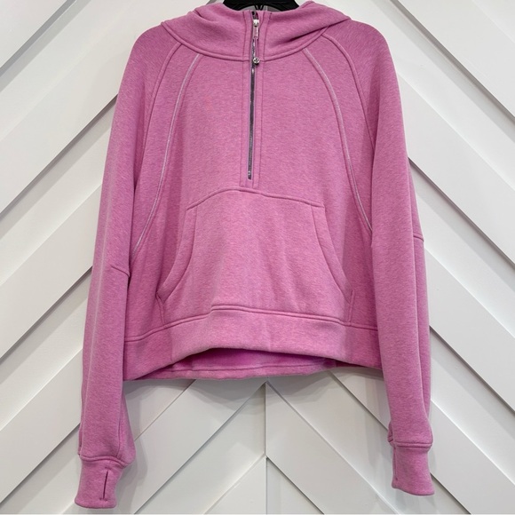 Lululemon Scuba Oversized Half Zip Hoodie *Plush Heathered Dahlia Mauve XL/XXL - Picture 1 of 8
